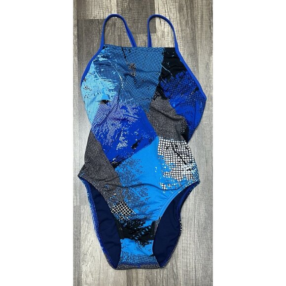 SPEEDO Endurance Women's One piece Swimsuit Size 6/32 Blue Sport Athletic - Picture 1 of 6